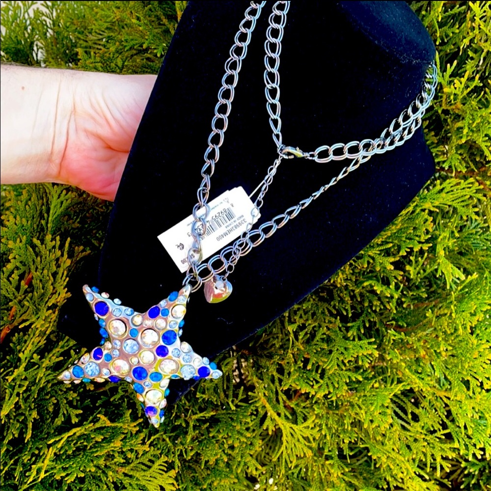 Betsey John large celestial star pendant necklace